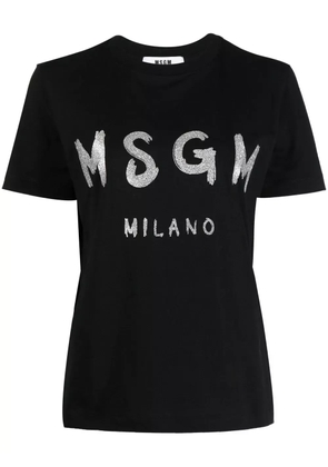 MSGM logo-print short-sleeve T-shirt - Black