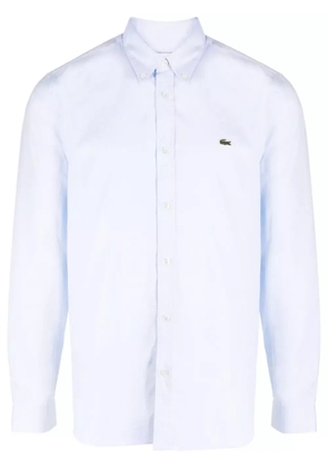Lacoste Premium crocodile logo-patch shirt - Blue