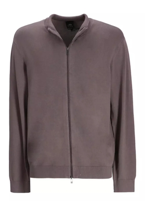 Armani Exchange zip-up cardigan - Brown