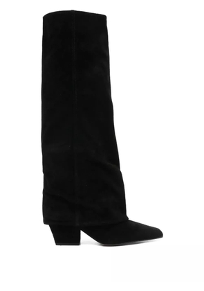 Paris Texas pointed suede boots - Black