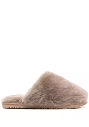 Mou closed-toe fur slippers - Grey