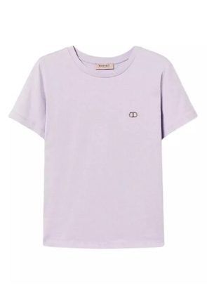 TWINSET logo-plaque T-shirt - Purple