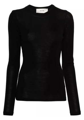 Róhe crew-neck long-sleeve t-shirt - Black