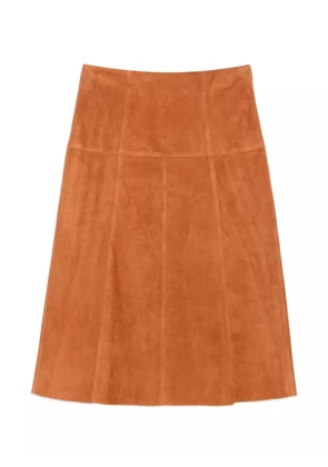 ISABEL MARANT suede A-line skirt - Brown