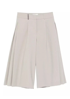 Peserico pleated cropped trousers - Grey