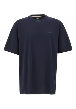 BOSS crew neck embroidered T-shirt - Blue