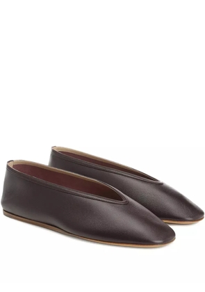 Le Monde Beryl leather ballet flats - Brown