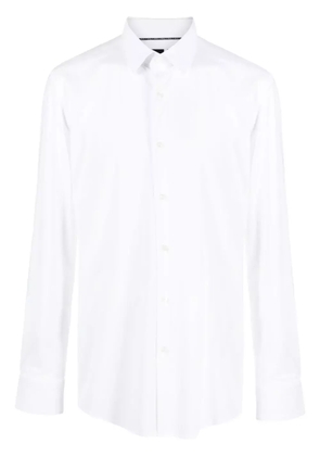 BOSS pointed-collar long-sleeve shirt - White