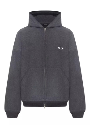 Balenciaga embroidered-logo hoodie - Grey