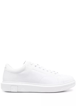 Armani Exchange leather low-top sneakers - White