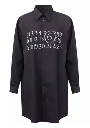 MM6 Maison Margiela signature numbers motif shirt dress - Black