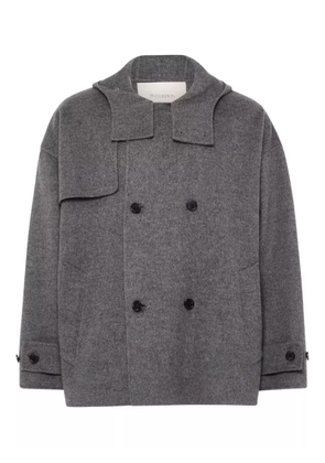 JW Anderson hooded double-breasted coat - Grey
