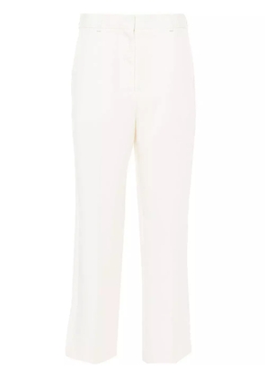 TOTEME straight-leg cropped trousers - White