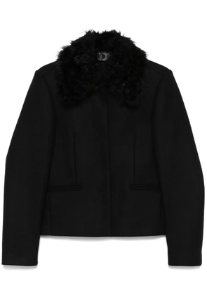 TOTEME shearling-collar jacket - Black