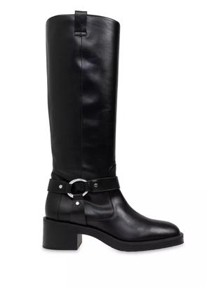 Stuart Weitzman Jax leather biker boots - Black