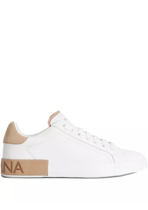 Dolce & Gabbana Portofino leather sneakers - White