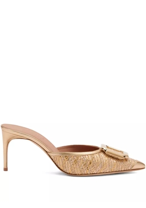 Malone Souliers 70mm Mona mules - Gold