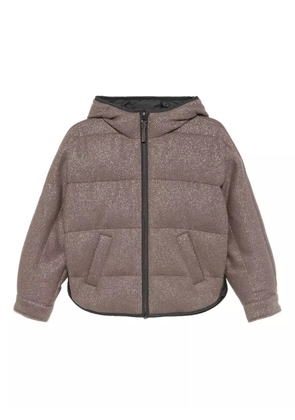 Brunello Cucinelli quilted lurex jacket - Brown