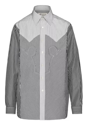 Maison Margiela Yoke striped shirt - Black