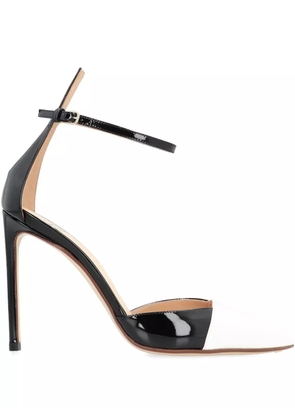 Francesco Russo 105MM patent leather ankle-strap pumps - Black