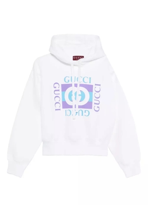 Gucci logo-print hoodie - White