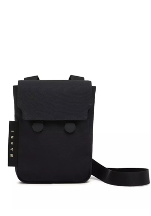 Marni logo-lettering crossbody bag - Black