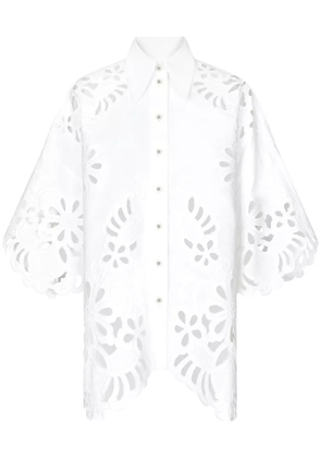 Dolce & Gabbana cut-out cotton shirt - White