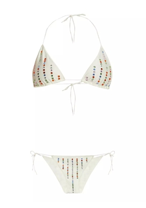 Oséree Gem triangle bikini - White