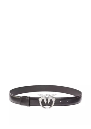 PINKO Love Berry bird-embellished leather belt - Black