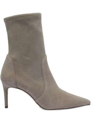 Stuart Weitzman 75mm suede heeled boots - Grey