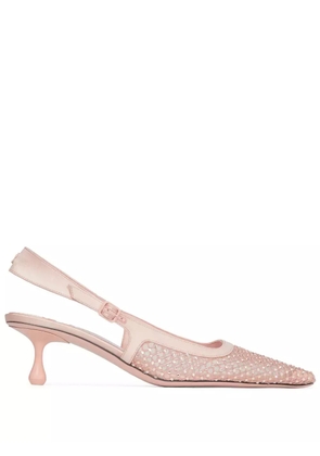 Jimmy Choo 50mm Amel crystal-embellished pumps - Pink