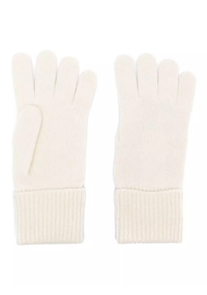 Woolrich logo-patch cashmere gloves - Neutrals