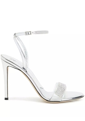 Giuseppe Zanotti Erwan rhinestone-embellished 105mm sandals - Silver
