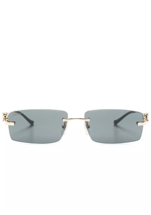 Cartier Eyewear Panther rectangle-frame sunglasses - Gold