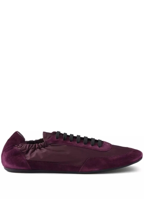 Prada Collapse Re-Nylon suede sneakers - Purple
