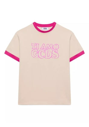 GCDS ringer graphic T-shirt - Neutrals