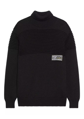 GCDS ribbed roll-neck sweater - Black