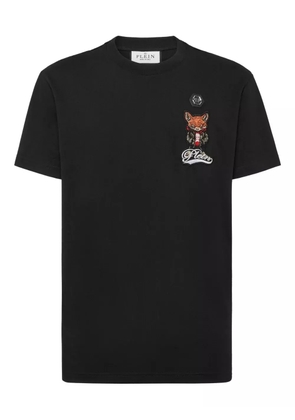 Philipp Plein fox-patch T-shirt - Black