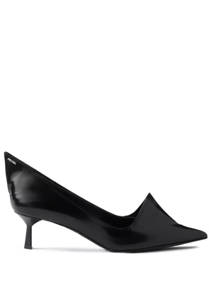 Prada 55mm brushed leather pumps - Black