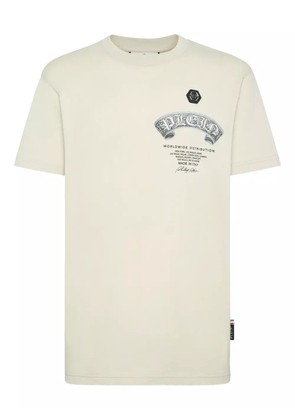 Philipp Plein skull print T-shirt - '06 beige'