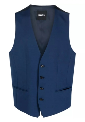 BOSS single-breasted buttoned waistcoat - Blue
