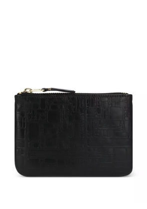 Comme Des Garçons Wallet embossed leather purse - Black