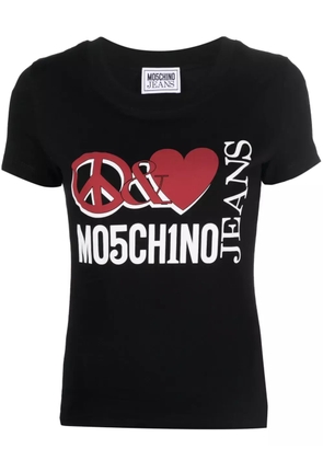 MOSCHINO JEANS graphic logo-print T-shirt - Black