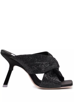 Sebastian Milano 100mm crystal-embellished sandals - Black