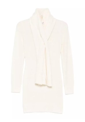 Aya Muse Amar scarf mini dress - Neutrals