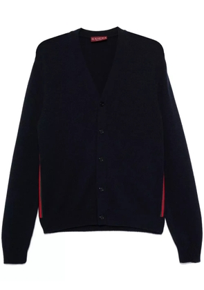 Gucci Web-stripe trim cardigan - Blue