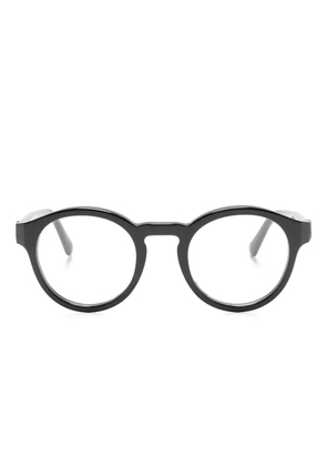 Moncler Eyewear logo-plaque pantos-frame glasses - Black