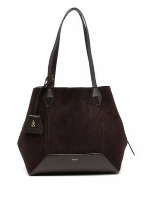 Jimmy Choo Diamond suede-leather tote bag - Brown