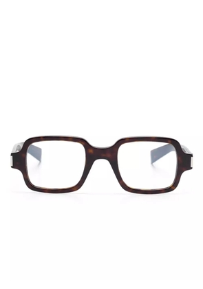 Saint Laurent Eyewear tortoiseshell-effect glasses - Brown