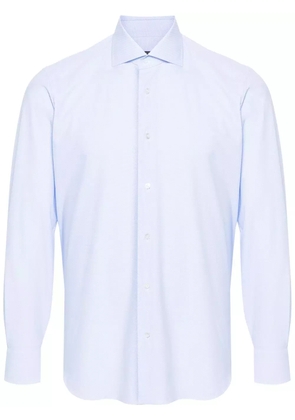 Barba geometric-pattern shirt - Blue